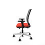 PIQUERAS Y CRESPO Silla de oficina Haches con mecanismo Sincro/Traslack Naranja y Gris