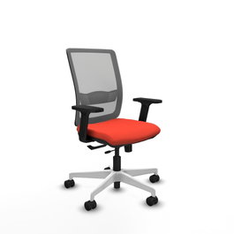 PIQUERAS Y CRESPO Silla de oficina Haches con mecanismo Sincro/Traslack Naranja y Gris