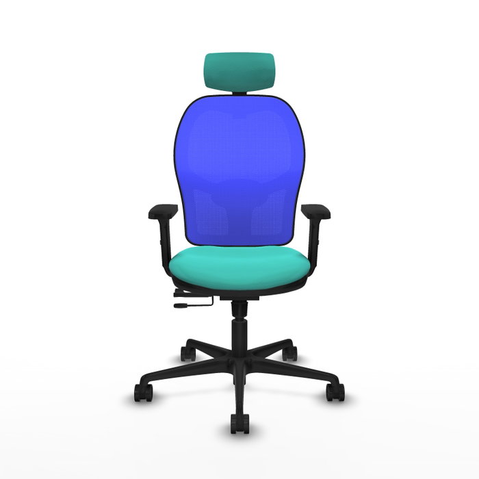 PIQUERAS Y CRESPO Silla de oficina Jorquera Sincro/Traslack Turquesa y Azul