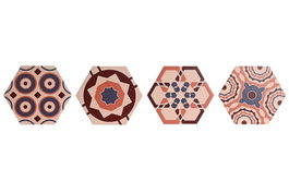 DKD Home Decor Salvamanteles Dolomite Azulejos Surtido de 4 Colores