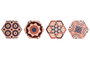 DKD Home Decor Salvamanteles Dolomite Azulejos Surtido de 4 Colores