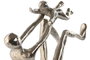 DKD Home Decor Figura de Aluminio Padre y Niño Plateado