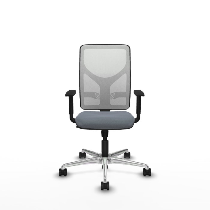 PIQUERAS Y CRESPO Silla de oficina Motilla con mecanismo Sincro, Gris y Blanco