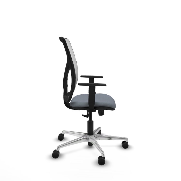 PIQUERAS Y CRESPO Silla de oficina Motilla con mecanismo Sincro, Gris y Blanco