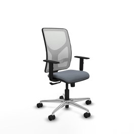 PIQUERAS Y CRESPO Silla de oficina Motilla con mecanismo Sincro, Gris y Blanco