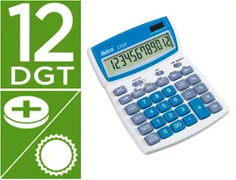 Ibico Calculadora Sobremesa 212X 12 Dígitos Color Blanco/Azul 140x32x190 mm