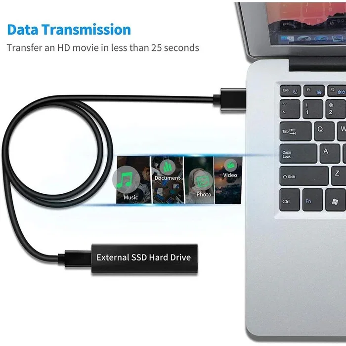 Generico Cable de carga + datos USB-A a USB-C 6A 1m blanco