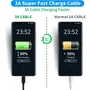 Generico Cable de carga + datos USB-A a USB-C 6A 1m blanco