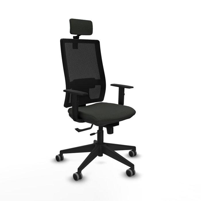 PIQUERAS Y CRESPO Silla de oficina Horna, mecanismo Sincro/Traslack, Tela Negra PIQUERAS Y CRESPO Silla de oficina Horna, mecanismo Sincro/Traslack, Tela Negra