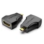 Vention AITB0 Adaptador Micro HDMI Macho a HDMI Hembra - Conversor / Cambiador de Género, Negro