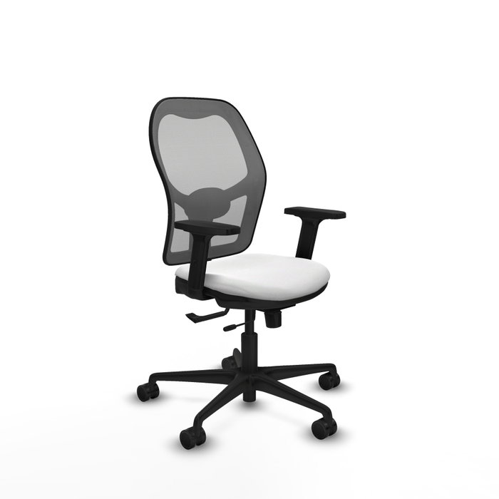PIQUERAS Y CRESPO Silla de oficina Jorquera con mecanismo Sincro/Traslack, Blanco y Gris PIQUERAS Y CRESPO Silla de oficina Jorquera con mecanismo Sincro/Traslack, Blanco y Gris