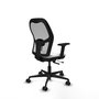 PIQUERAS Y CRESPO Silla de oficina Jorquera con mecanismo Sincro/Traslack, Blanco y Gris
