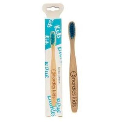 NORDICS ORAL CARE Cepillo Dental Bambú Niños - Azul Cerdas Suaves Mango Biodegradable Higiene Bucal Diaria Vegano Estuche Papel Reciclado NORDICS ORAL CARE Cepillo Dental Bambú Niños - Azul Cerdas Suaves Mango Biodegradable Higiene Bucal Diaria Vegano Estuche Papel Reciclado