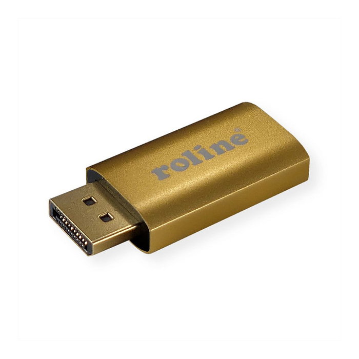 ROLINE Adaptador DisplayPort a HDMI 4K, v1.2, Oro
