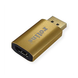 ROLINE Adaptador DisplayPort a HDMI 4K, v1.2, Oro