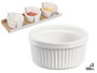 VESSIA Set de 3 Tarros para Salsa de Porcelana, 200 ml, Blanco, Dimensiones: 34 x 5.8 x 10 cm (Set de 24)