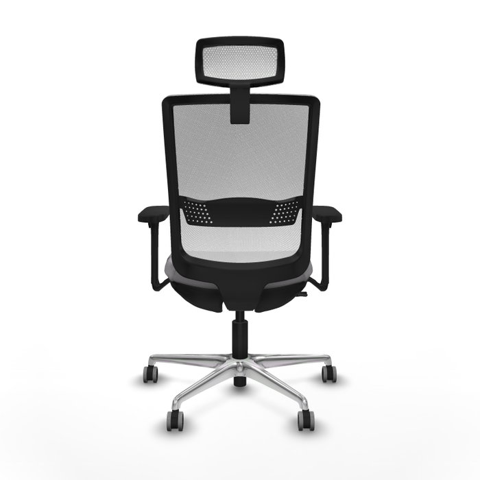 PIQUERAS Y CRESPO Silla de oficina Haches con mecanismo Sincro/Traslack, Gris y Blanco