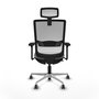 PIQUERAS Y CRESPO Silla de oficina Haches con mecanismo Sincro/Traslack, Gris y Blanco