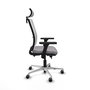 PIQUERAS Y CRESPO Silla de oficina Haches con mecanismo Sincro/Traslack, Gris y Blanco