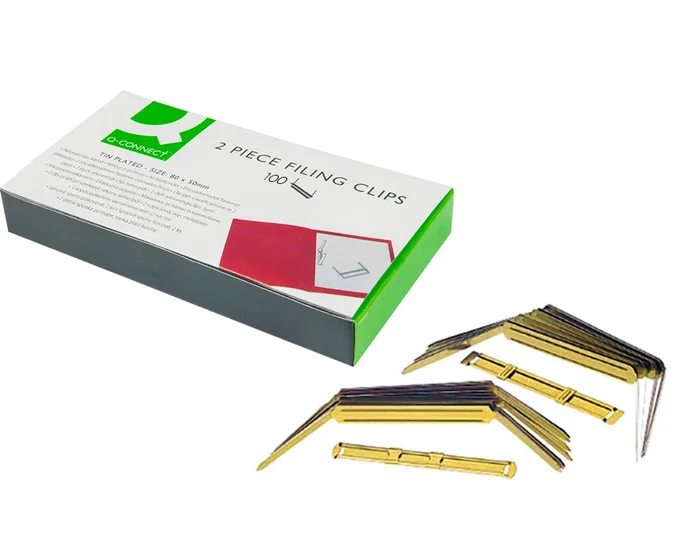 Q-connect Encuadernador Fastener Dorado Caja de 100 Unidades