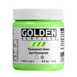 Golden Heavy Body Colores Acrílicos Verde Fluorescente 118 ml