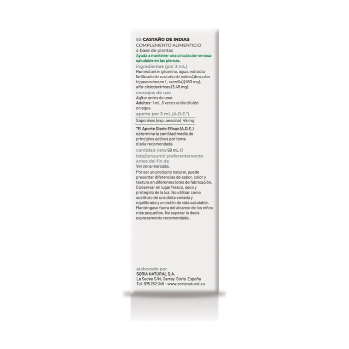 Soria Natural Extracto de Castaño de Indias Fórmula XXI 50 ml