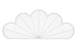 DKD Home Decor Cabecero Cama Urban Blanco Bambu Ratan 2.5 x 81 x 190 cm