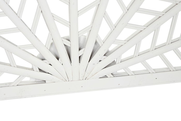 DKD Home Decor Cabecero Cama Urban Blanco Bambu Ratan 2.5 x 81 x 190 cm