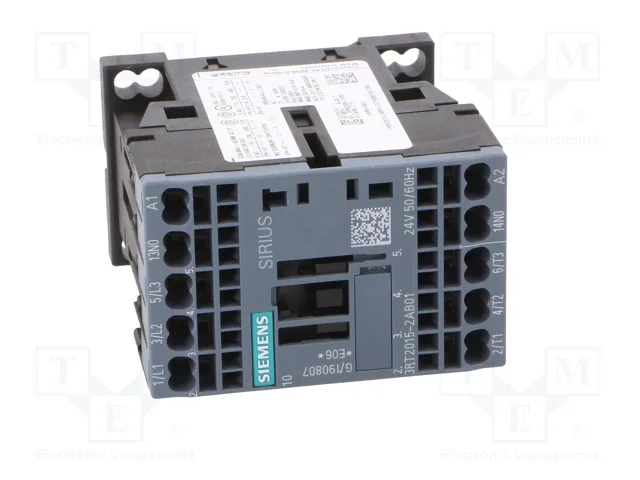 SIEMENS 3RT2015-2AB01 Contactor 3-polar 7A 24VAC
