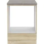 LASSEN Mueble Bajo Horno Empotrado Encimera Roble Sonoma L 60 x P 51.6 x H 85 cm