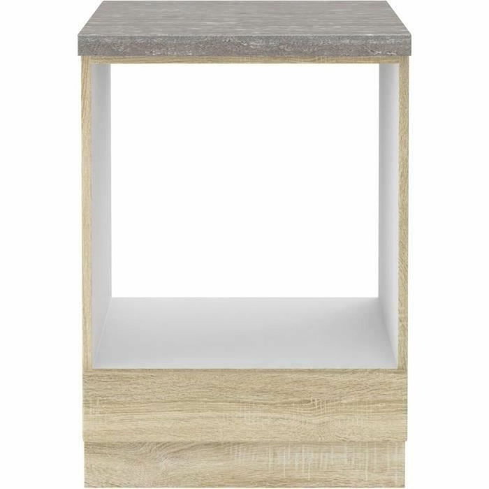 AUCUNE Mueble bajo para horno empotrado LASSEN con encimera - roble Sonoma