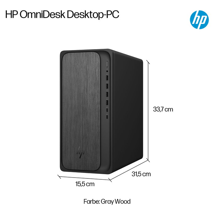 HP OmniDesk M02-0072ng Ordenador All-in-One AMD Ryzen 7 8700G 16 GB RAM 1 TB SSD Windows 11 Home