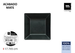 Inde Bol Melamina Mate Black La Mediterranea (12 Unidades) inevitablemente resistente