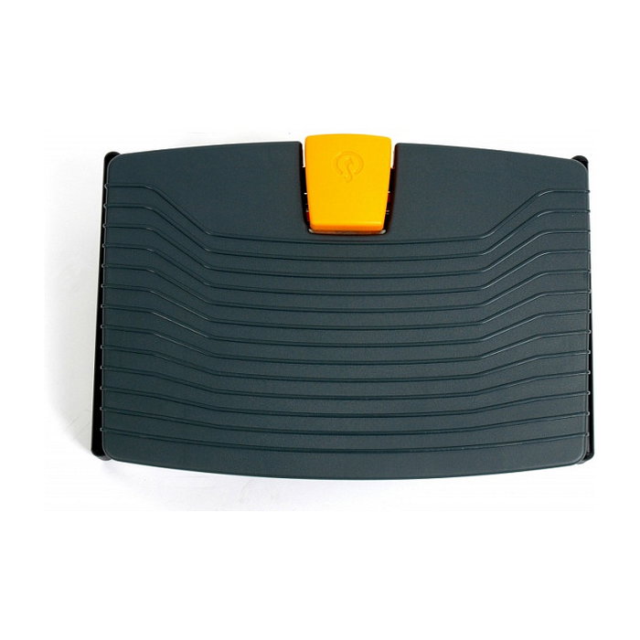 BakkerElkhuizen Pro 959 Reposapiés Ajustable Altura 6-37cm Negro Gris Naranja Plástico Caucho Acero 120kg Base Antideslizante País Bajos