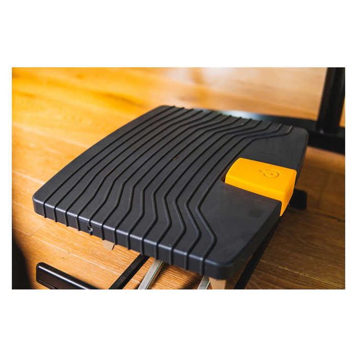 BakkerElkhuizen Pro 959 Reposapiés Ajustable Altura 6-37cm Negro Gris Naranja Plástico Caucho Acero 120kg Base Antideslizante País Bajos