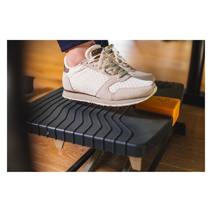 BakkerElkhuizen Pro 959 Reposapiés Ajustable Altura 6-37cm Negro Gris Naranja Plástico Caucho Acero 120kg Base Antideslizante País Bajos