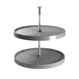 Emuca Juego de bandejas circulares Shelvo Gris