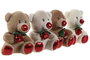 DKD Home Decor Peluche Oso Rosa Multicolor 10 x 14 x 10 cm (12 Unidades)