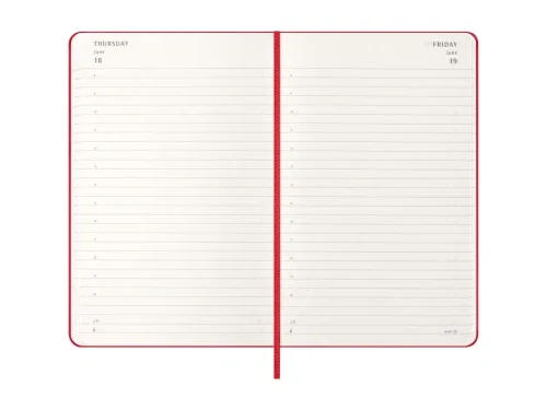 Moleskine DHF212DC3Y26 Agenda 2026 Tapa Dura 12 Meses Diaria L (13 x 21 cm) Rojo