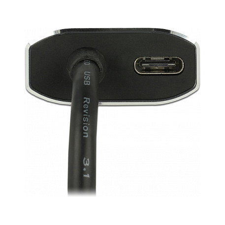 Delock Adaptador USB C a DisplayPort Mini (62990) - 4K 60Hz, 4096 x 2160 Pixeles, Compatible con Windows y Mac, Color Gris