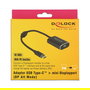 Delock Adaptador USB C a DisplayPort Mini (62990) - 4K 60Hz, 4096 x 2160 Pixeles, Compatible con Windows y Mac, Color Gris