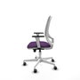 PIQUERAS Y CRESPO Silla de oficina Cilanco con mecanismo Sincro/Traslack, Morado y Gris