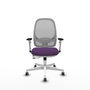 PIQUERAS Y CRESPO Silla de oficina Cilanco con mecanismo Sincro/Traslack, Morado y Gris