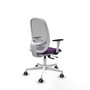 PIQUERAS Y CRESPO Silla de oficina Cilanco con mecanismo Sincro/Traslack, Morado y Gris