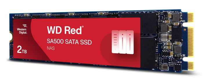 Western Digital WD Red SA500 SATA SSD M.2 2280 2 TB, Unidad de Estado Sólido para NAS de 24/7, Para OLTP, Edición de Video 4K-8K