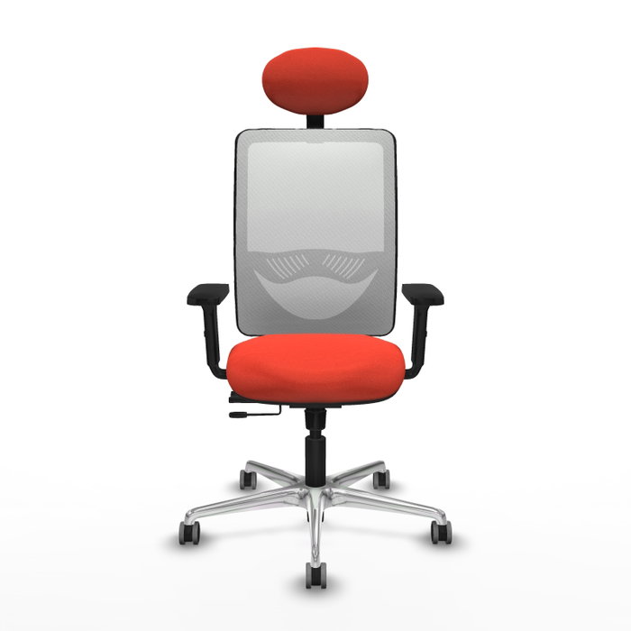 PIQUERAS Y CRESPO Silla de oficina Zulema con mecanismo Sincro/Traslack, Naranja oscuro y Blanco PIQUERAS Y CRESPO Silla de oficina Zulema con mecanismo Sincro/Traslack, Naranja oscuro y Blanco