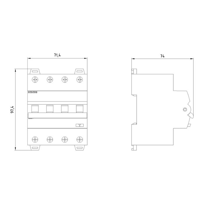 Siemens FI/LS 5SU1346-6FP16 4P 16A 6kA 30mA Tipo A Siemens FI/LS 5SU1346-6FP16 4P 16A 6kA 30mA Tipo A