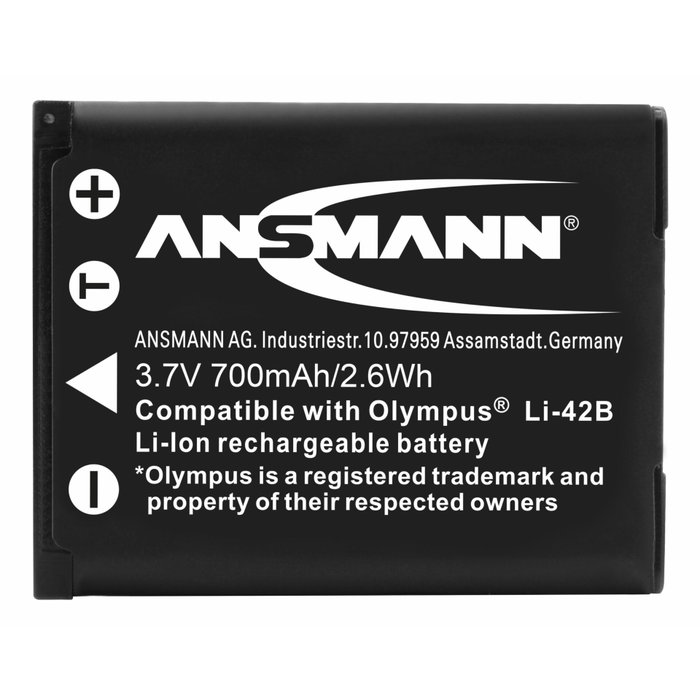 Ansmann A-Oly LI 42 B Batería recargable 3,7 V 650 mAh Ansmann A-Oly LI 42 B Batería recargable 3,7 V 650 mAh