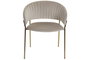 DKD Home Decor Silla de Terciopelo Greige y Dorado
