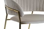 DKD Home Decor Silla de Terciopelo Greige y Dorado